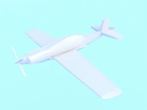 avi&atilde;o 3d low poly utva lasta 1 Modelo 3D