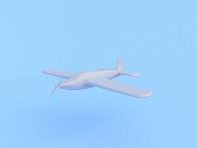 model of aircraft utva 75 training plane 3D-Modell .c4d .max .obj .3ds .fbx .stl .blend 