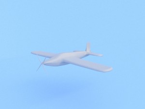 model of aircraft utva 75 training plane 3D Model