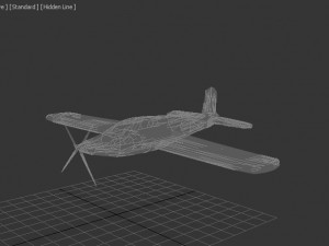model of aircraft utva 75 training plane 3D-Modell