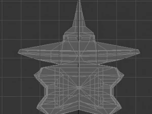 low poly spaceship 3D Model