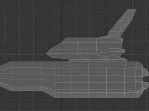 low poly spaceship 3D Model