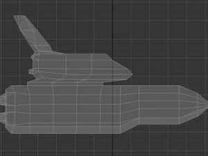 low poly spaceship 3D Model