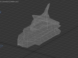 low poly spaceship 3D Model