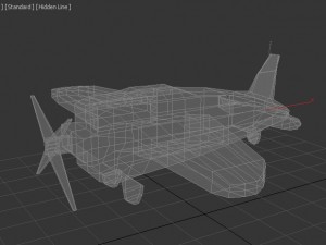 low poly cartoon style plane 3D 모델