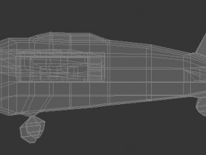 low poly cartoon style plane 3D 모델