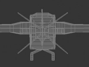 low poly cartoon style plane 3D 모델