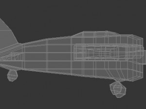 low poly cartoon style plane 3D 모델