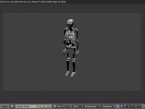 low poly anatomic skeleton 3D Model