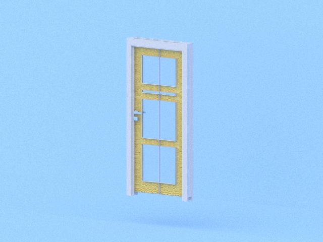 modern door 3D 모델 .c4d .max .obj .3ds .fbx .stl .blend