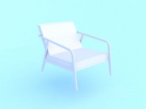 low poly office chair 3D मॉडल