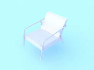 low poly office chair 3D Model
