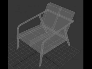low poly office chair 3D Model