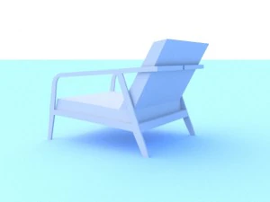 low poly office chair 3D Model