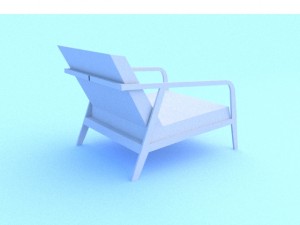 low poly office chair Modelo 3D