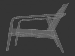 low poly office chair Modelo 3D