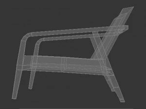 low poly office chair 3D Model