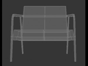 low poly office chair Modelo 3D