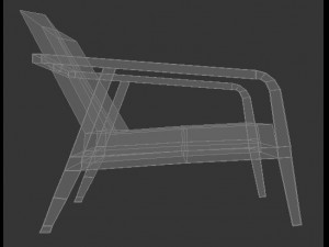 low poly office chair Modelo 3D