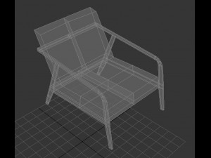 low poly office chair Modelo 3D