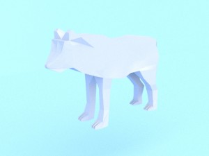 low poly wolf 3D मॉडल