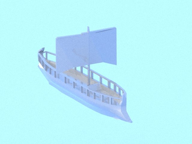 low poly trireme Modelo 3D .c4d .max .obj .3ds .fbx .stl .blend 