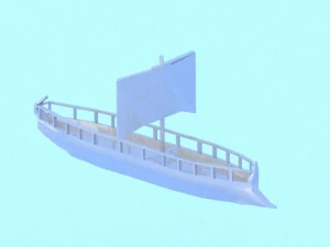 low poly trireme 3D Model