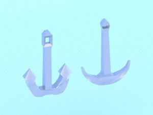 low poly anchors 3D Model
