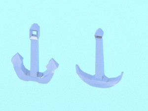 low poly anchors 3D Model