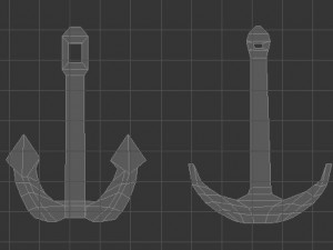 low poly anchors 3D Model