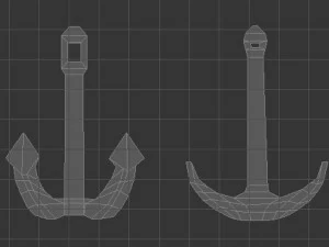 low poly anchors 3D Model