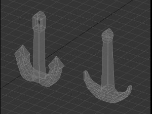 low poly anchors 3D Model