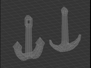 low poly anchors 3D Model