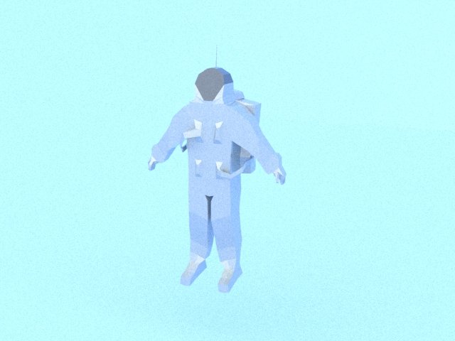 low poly astronaut Model 3D .c4d .max .obj .3ds .fbx .stl .blend 