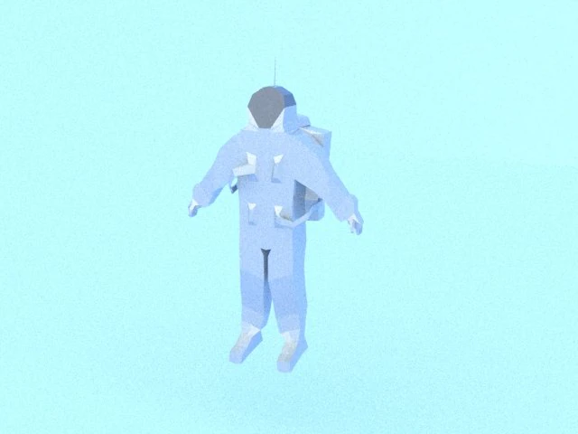 low poly astronaut 3D Model .c4d .max .obj .3ds .fbx .stl .blend