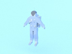 low poly astronaut 3D मॉडल