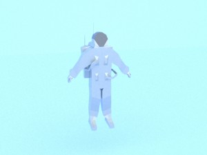 low poly astronaut Model 3D