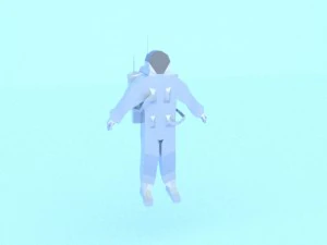 low poly astronaut 3D Model