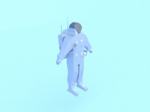low poly astronaut Model 3D