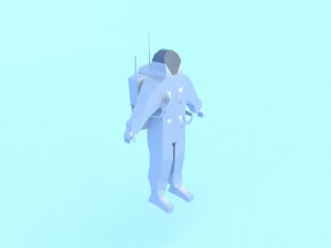 low poly astronaut 3D Model