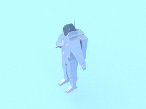 low poly astronaut Model 3D
