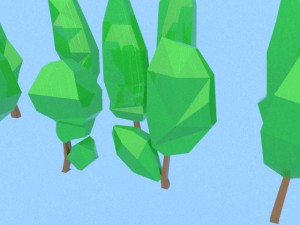 low poly trees collection 3D Model