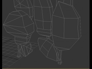 low poly trees collection 3D Model