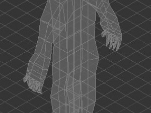 very low poly male human character 3D Model