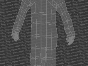 very low poly male human character 3D Model