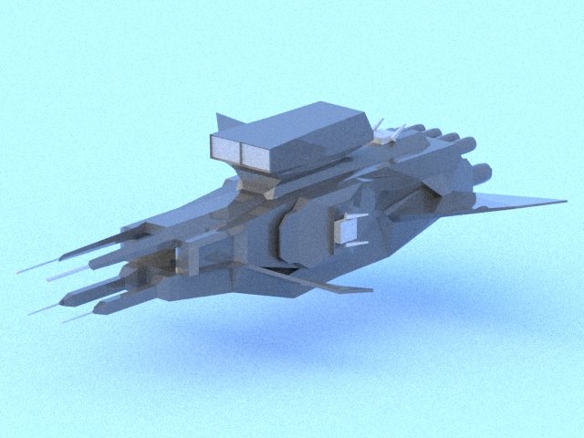 Low Poly Spaceship Perun Free 3d Model In Fantasy Spacecraft