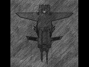 low poly spaceship - perun Modelo 3D