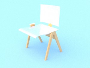 scandinavian style chair 3D 모델