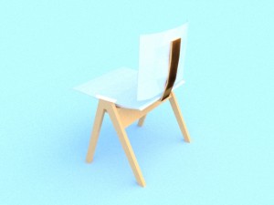 scandinavian style chair Modèle 3D