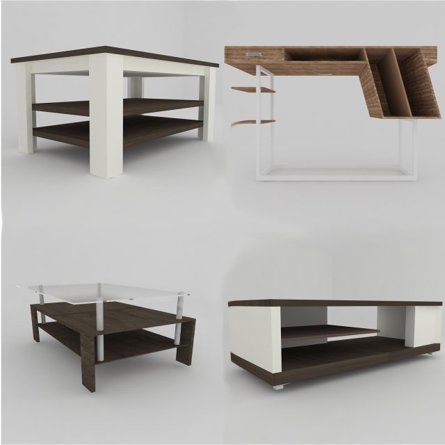 collection of model tables 3D मॉडल .c4d .max .obj .3ds .fbx .stl .blend 